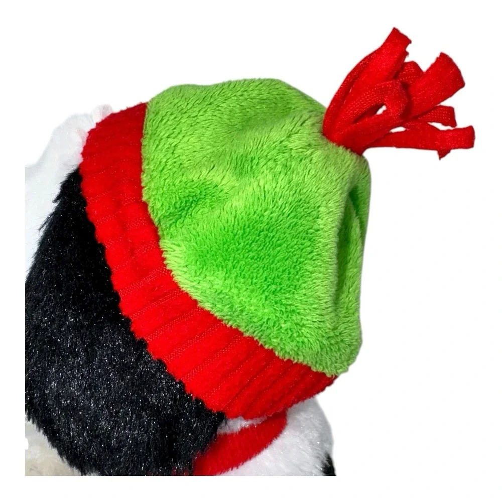Hallmark Peanuts Plush Snoopy in Red/Green Winter Hat Holding Woodstock - Picture 4 of 13